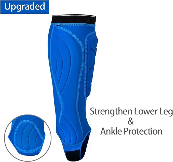 Soccer Shin Guards, Soccer Protective Gear with Calf and Ankle Pads, Shin Guard Pads for Youth and Adult