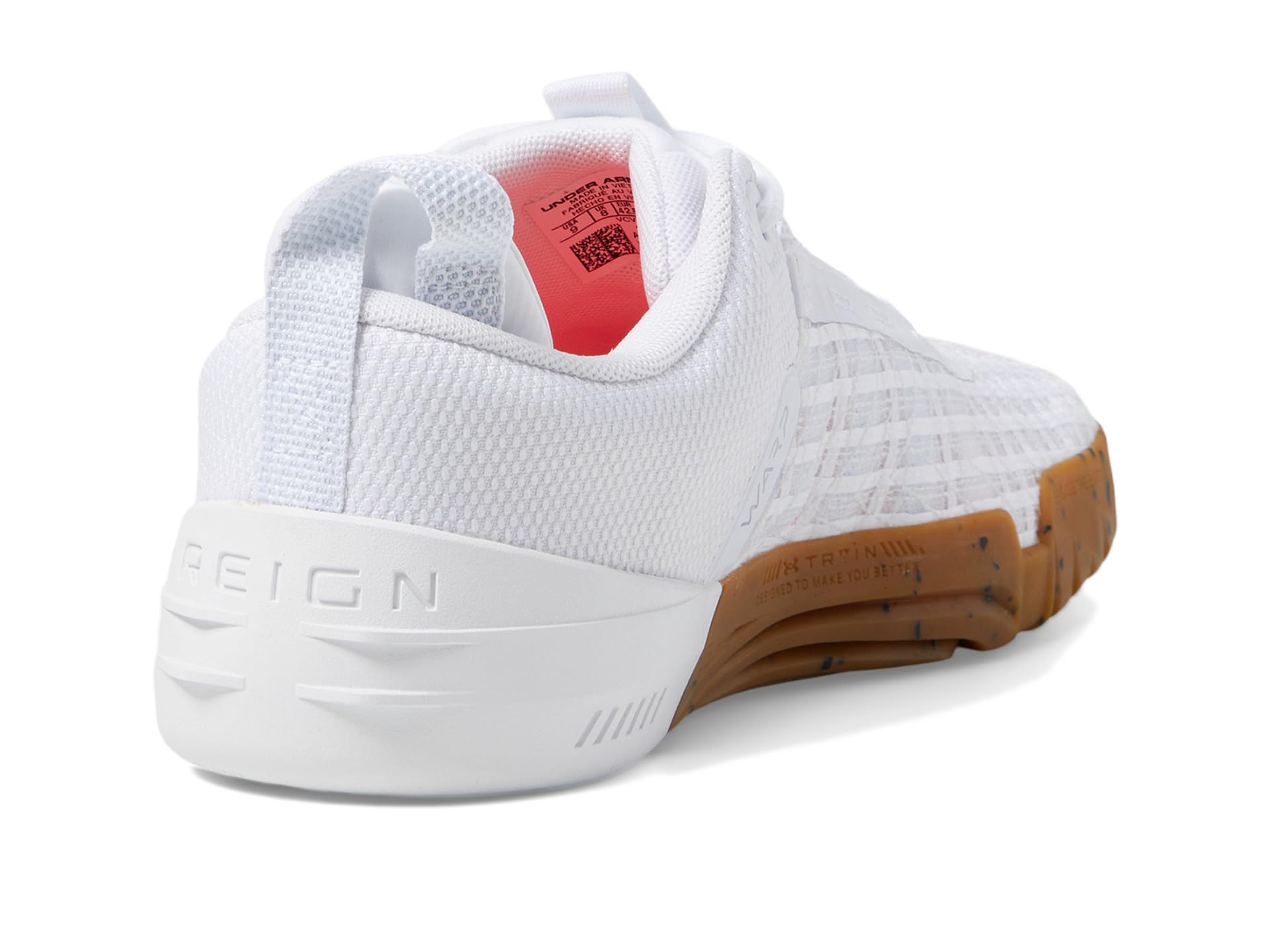 Under Armour TriBase Reign 6 White/Distant Gray/Black 13 D (M)