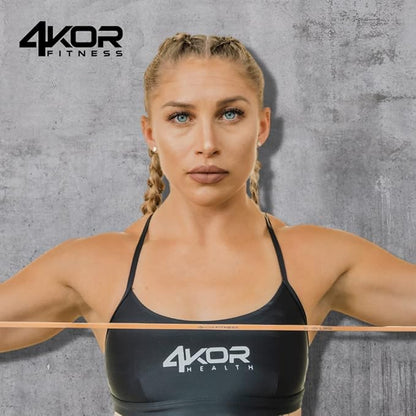 41” Resistance Loop Band - Pair of 2 Orange Resistance Bands (5 to 15 Pounds - 0.25 inches Wide) for Mobility, Yoga, Physical Therapy, Pull Ups, Home or Gym Workouts and More