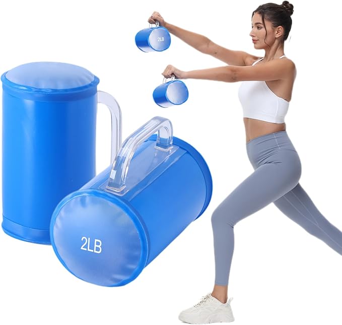 Water Dumbbells, Water Filled Training Dumbbells, Travel Weights Set, Adjustable Weights to 4-30 Lbs/Pair, Portable Gym for Strength Training, Fitness and Shaping