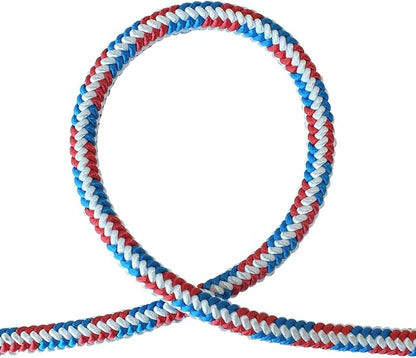 Pelican Rope 16-Strand 1/2 in (12.7 mm) Arborist-16™ Arborist Rope - 7000 lb MBS - Static Climbing Rope - Rescue Operations - High Visibility - 150 ft - Sewn Eye - Red White - Made in The USA