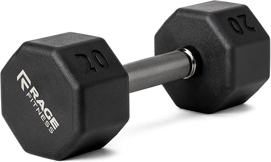 Rubber Coated Dumbbells - No Roll Design Easy-Grip Steel Knurled Handle, Weights Dumbbells Set for Strength Training - Ideal Weights Set for Home Gym - 10-60 LBS SOLD INDIVIDUALLY
