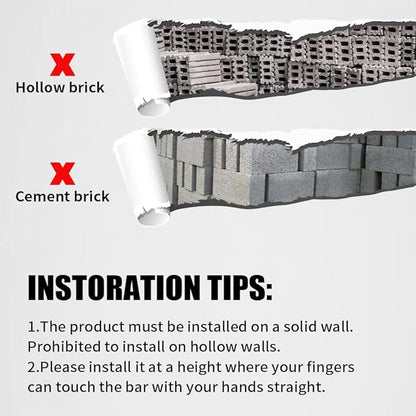 Wall Mounted Pull up Bar Multifunctional Chin up Bar Strength Training Pull-up Bar for Indoor Home Gym Fitness, Supports to 440 Lbs…