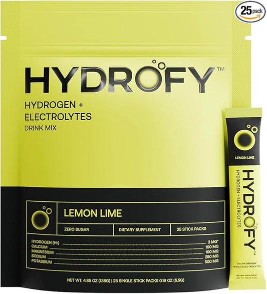 Hydrogen Water + Electrolytes Drink Mix | H2 Hydration Packets with Molecular Hydrogen, Sodium