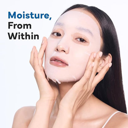 SAM?™U PH Sensitive Aqua Fit Face Mask ??Hydrating & Soothing Vegan Sheet Mask with Hyaluronic Acid and Panthenol, Bamboo Fiber, Travel-Friendly Korean Skincare (5 Sheets)
