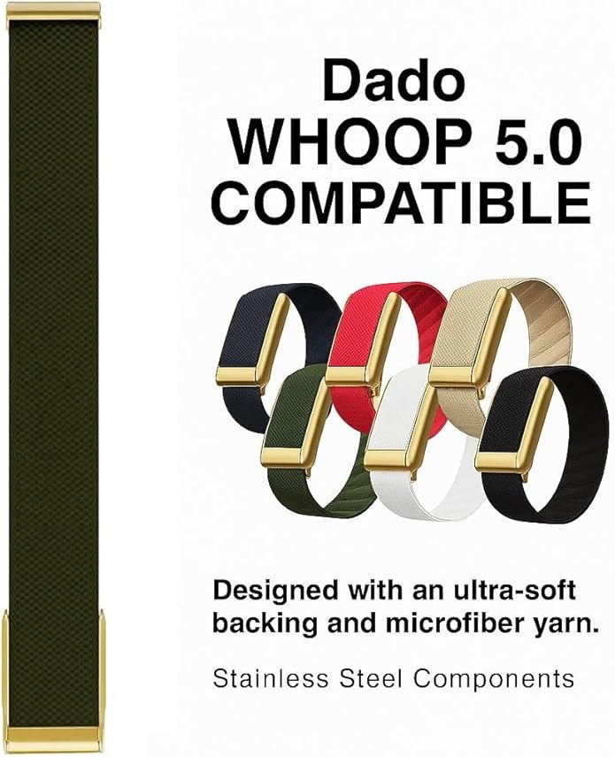 Ultra-soft Nylon Sport Band Compatible with WHOOP 5.0, One, Peak, and Life | Breathable, Durable & Secure Fit Strap | NOT for Gen 4