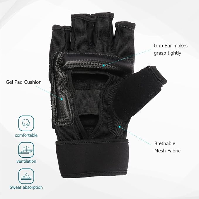 Punch Bag Training Gloves, LangRay MMA Grappling Gloves for Sparring Martial Arts Boxing Training for Adults and Kids