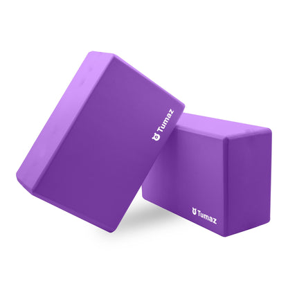 Tumaz Non-Slip Yoga Blocks，High-Density EVA Foam 2 Pack for Yoga & Pilates