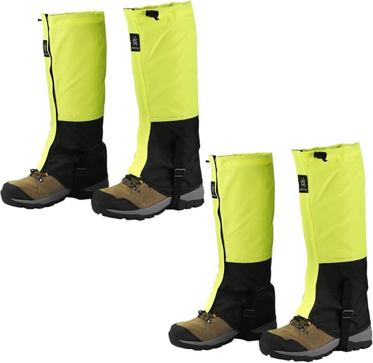 2 Pairs Leg Gaiters Adjustable Shoe Snow Boot Guard Gators for Running Shoe Gaiters, Trail Running Gaiters Sandproof