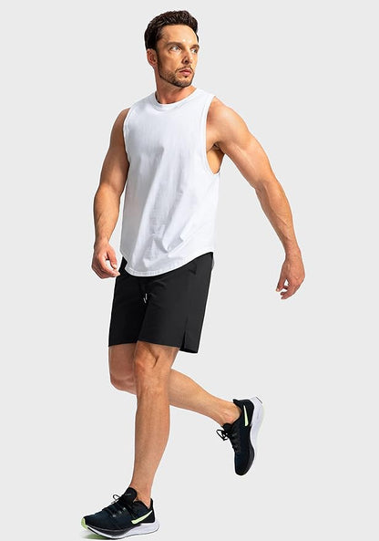 Men's Running Shorts with Zipper Pockets 9 Inch/ 7 Inch / 5 Inch Lightweight Quick Dry Gym Workout Athletic Shorts for Men