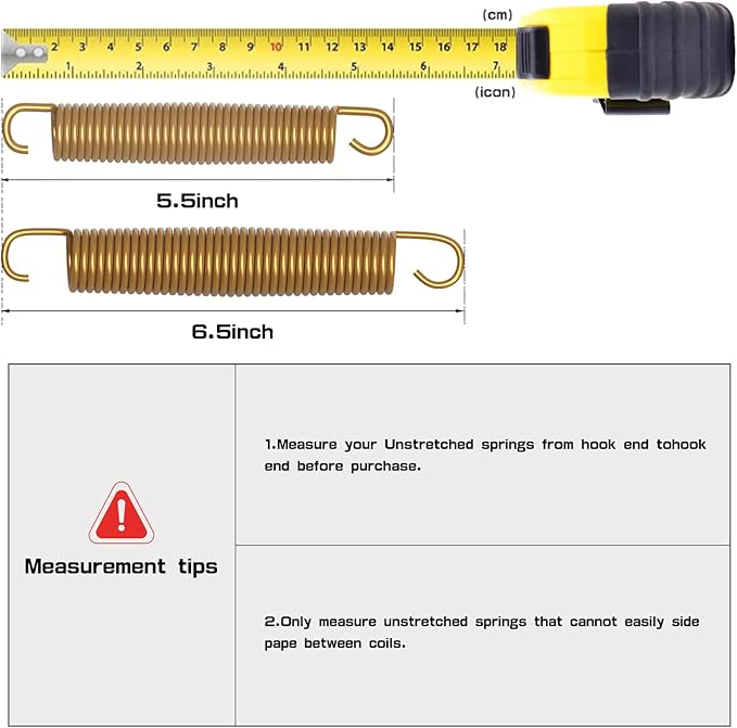 20pcs Trampoline Springs 5.5/6.5 Inch Heavy Duty Galvanized Steel High Tensile Replacement Kit with T-Hook,Trampoline Accessories