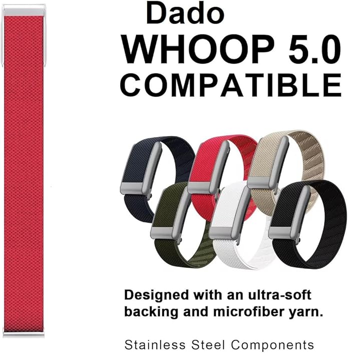 Ultra-soft Nylon Sport Band Compatible with WHOOP 5.0, One, Peak, and Life | Breathable, Durable & Secure Fit Strap | NOT for Gen 4