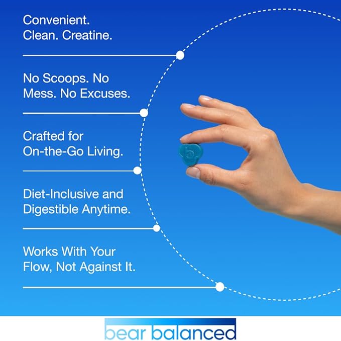 Creatine Gummies for Men & Women - Creapure® Creatine Monohydrate, L-Theanine, L-Tyrosine & B12 for Muscle Growth, Strength, Focus, Energy & Health - Low Calorie, Sugar-Free, & Vegan