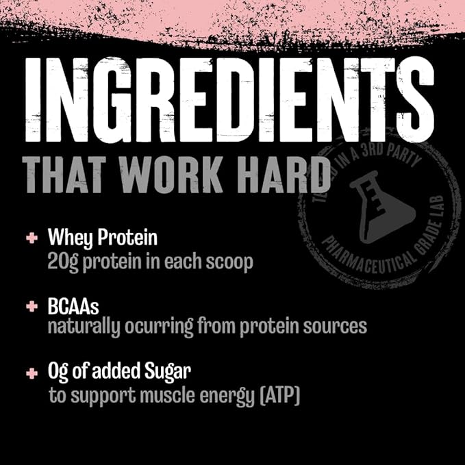 Animal 100% Whey Protein Powder ??Whey Blend for Pre or Post Workout, Recovery, Anytime Low Sugar Protein Boost Meal Replacement with BCAA Branched Chain Amino Acids ??New Flavor, Strawberry, 4 lb