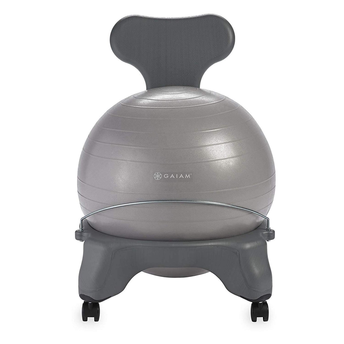 Gaiam Classic Balance Ball Chair, Stability Seat (Cool Grey)