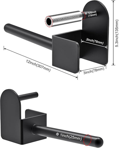 Kipika Weight Plate Holder for 2x2 and 3x3 Power Rack - Attachment for Storage - Fits Standard 1-inch or Olympic 2-inch Plates - Set of 2
