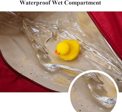 KARRESLY Sports Gym Bag for Women Travel Duffel Bag with Wet Pocket and Shoes Compartment for Training Swim Yoga(Blue1)