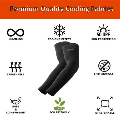 YQXCC Arm Sleeves Cooling UV Sun Protection Sport Compression for Men Women
