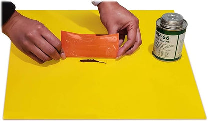 Professional Vinyl Repair Patch Kit for Inflatable Bounce Houses, Includes Marble Multi-Color Vinyl Patches with Large 4-Ounce HH66 Vinyl Adhesive Cement Glue
