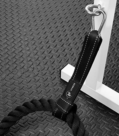 Battle Rope Anchor Strap Kit, Includes Exercise Guide, Easy and Fast Setup