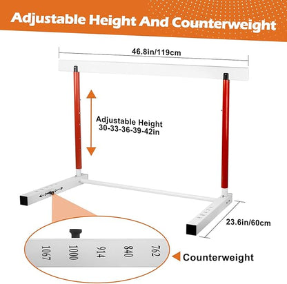 Adjustable Hurdle Training Hurdle Track and Field Equipment Professional Track and Field Hurdles with Counterweight for Personal Training Track and Field Competition