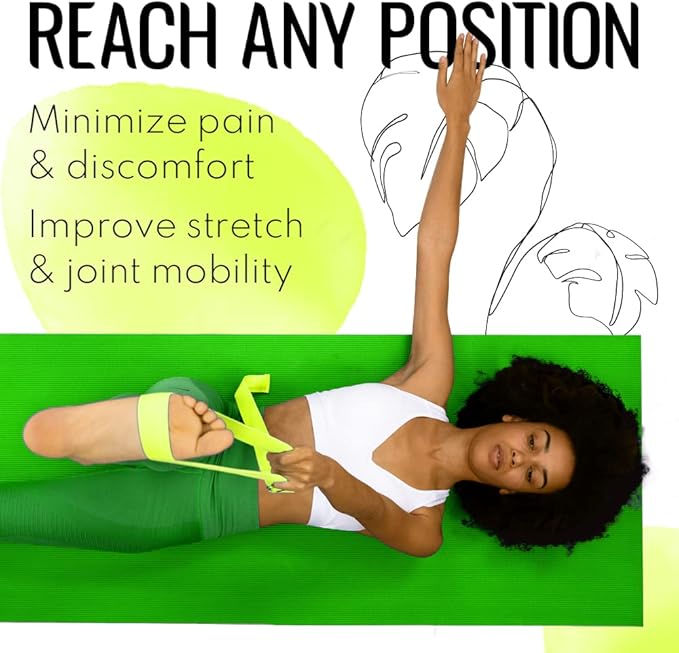 TECEUM Yoga Strap & Mat Strap – 2 IN 1 – Cotton – 6 ft 8 ft 10 ft (30+ colors) – Adjustable Non-Slip Belt for Yoga, Pilates, Stretching, Physical Therapy, Fitness & Home Workout – For Carrying Mats