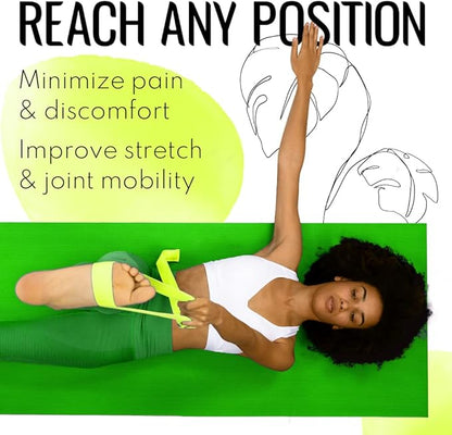 TECEUM Yoga Strap & Mat Strap – 2 IN 1 – Cotton – 6 ft 8 ft 10 ft (30+ colors) – Adjustable Non-Slip Belt for Yoga, Pilates, Stretching, Physical Therapy, Fitness & Home Workout – For Carrying Mats