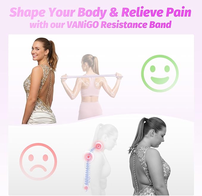 Figure 8 Fitness Resistance Bands with Handles, 20-60lb Adjustable Elastic Excercise Band, Non-Slip Fabric Silicone Bands for Strength Stretch Flexibility Training Arms Back Shoulder Chest Legs