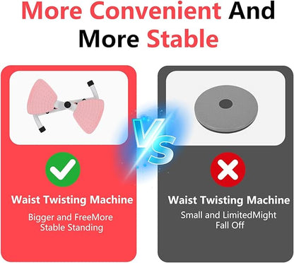 Waist Twisting Exercise Machine, Ab Twister Board for Exercise, Core Twist Board with Anti-Slip Design, Slim Waist Workout Machine & Fitness Twister for Home Gym, Adjustable Waist Twist Board Supports 330 lbs