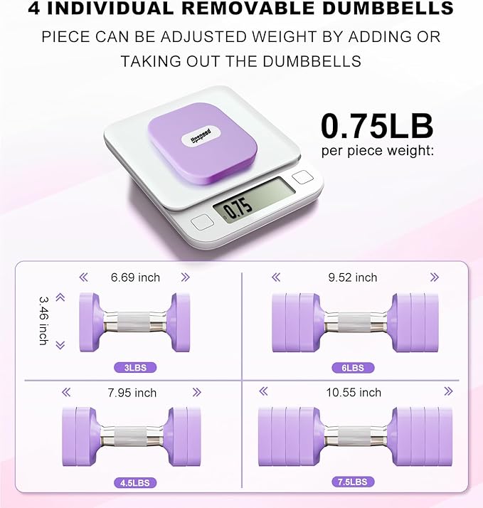 15LB 20LB 40LB 50LB Adjustable Dumbbell Set Free Weights Dumbbells Set for Women Men Hand Weights Sets Adjust Dumbbell Weight Sets for Home Gym Exercise Workout Strength Training Equipments