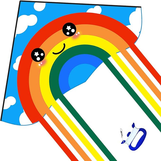 HONBO Large Delta Kite for Kids & Adults,Extremely Easy to Fly Kite for Beach Trip,String Line