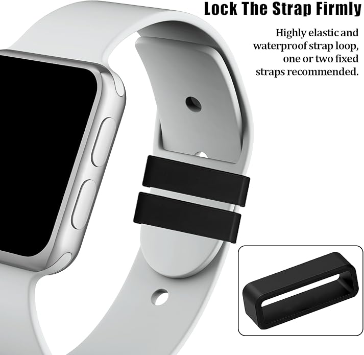 Watch Band Keepers,Silicone Watch Strap Holder Loops,Watch Strap Keeper for Smart Sport Watches Parts