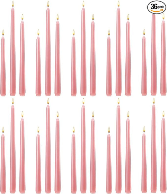 MTLEE Taper Candles 8/10/12 Multi Height Unscented Taper Candles 8 Burn Hours for Dinner Decorative