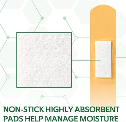 CURAD Assorted Bandages Variety Pack, 300 Count, 6 Styles Including Antibacterial, Waterproof, Sheer, Plastic, Heavy Duty & Flex-Fabric, Protects Scrapes, Cuts & Burns, Latex-Free