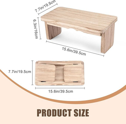 Meditation Bench - Yoga Bench,Wooden Zen Meditation Stool Kneeling Bench for Mindfulness Practice Tea Ceremony and Relaxation Ergonomic Design for Comfort and Support Household，Light Wood