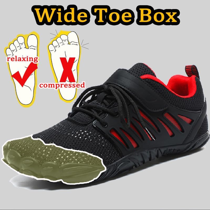 MIFAWA Barefoot Shoes Men Wide Toe Box Zero Drop Water Shoes Men for Gym Workout Minimalist