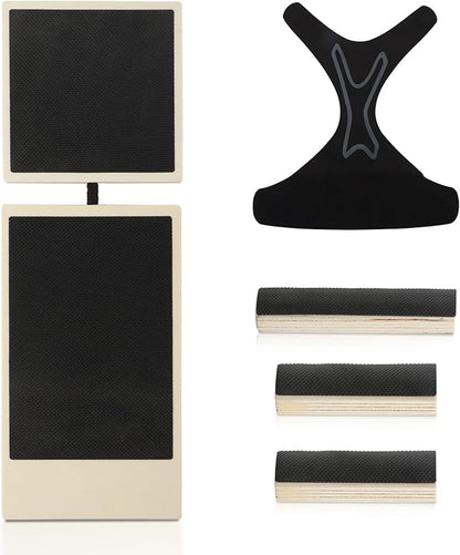 Ankle Balance Board Foot Strengthener, Single Foot Balance Board with 1 pair Ankle-protectors for Relieving Sprained Ankle/Stability Training/Posture Corrector