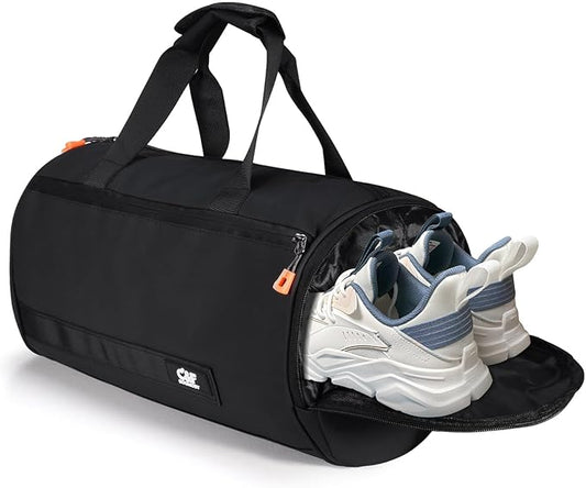 C&F BOGMOST Small Travel Duffel Bag,Compact Sports Small Gym Bag with Shoes Compartment,Lightweight