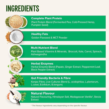Vivo Life - Whole, Vegan Meal Replacement Shake with Proteins, Vitamins & Minerals, Gut Friendly Bacteria & Electrolytes - 35.2 oz, 25 Servings (35.2 Ounce (Pack of 1), Vanilla)