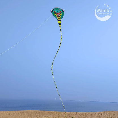 Large Cobra Kite for Adults Kids Boys with Super Long Tail, Extra Easy to Fly, Best Huge Kites for The Beach/Party/Field/Park, It Will Dominate The Sky!