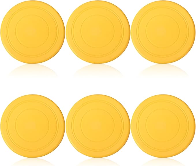 6 Pcs Kids Flying Disc 7 Inch Silicone Flying Disks Set for Kindergarten Outdoor Backyard Beach Lawn Park
