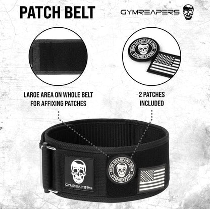 Gymreapers Quick Locking Weight Lifting Belt for Men Gym Belt for Powerlifting Deadlift Belt with 4 Inch Neoprene Metal Buckle Back Support Weightlifting Belt Women