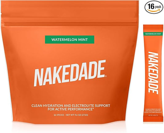 Nakedade Watermelon Mint ??Performance Enhancing Sports Drink Powder - Electrolyte Powder ??No GMOs