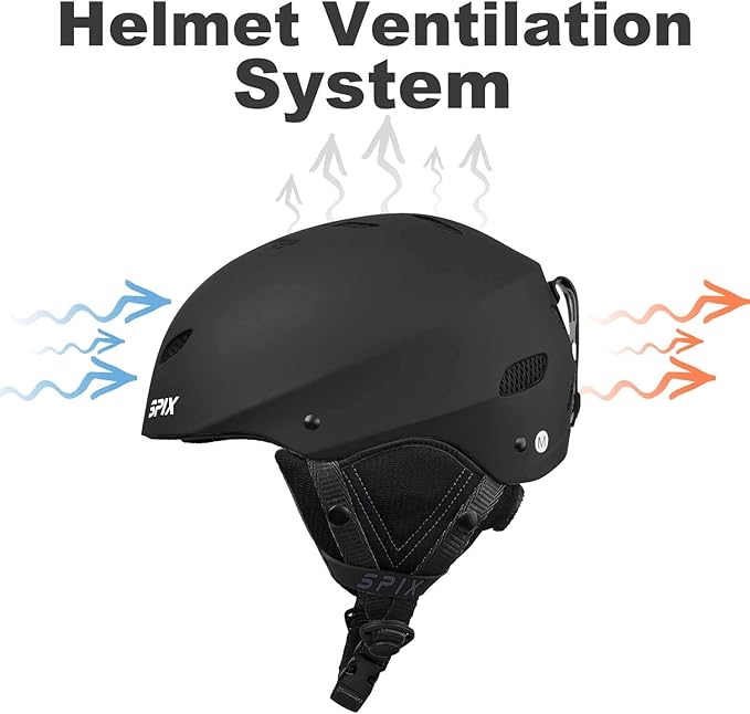 SPIX Ski Helmet Snowboard Helmet - ASTM Safety Standard Size Adjustable for Adults Youth Men and Women