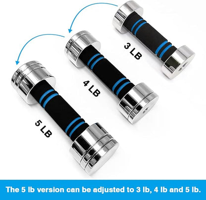 Northdeer Steel Dumbbells Ultracompact & Adjustable Chrome Dumbbell with Foam Handles 5lb 10lb 15lb 20lb 30lb 50lb Home Gym Workout (Choice of Size)