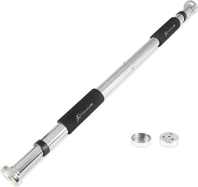 ProsourceFit Wall-Mounted Pull-Up/Chin-Up Bar, Heavy Duty 300 lb. Capacity, Black