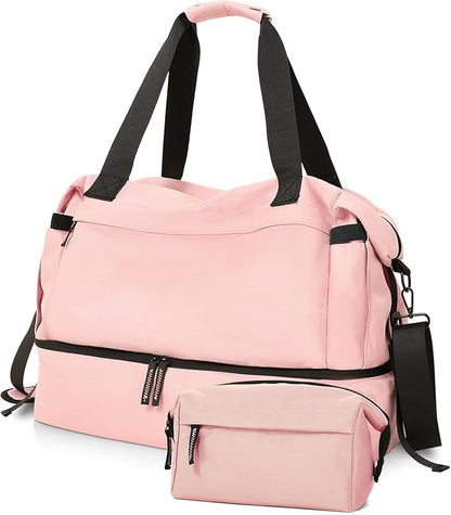 Gym Bag for Men Women, Tactical Travel Duffel bag with Removable Dividers & Shoe Compartment, Weekender Carry on Bag with Toiletry Bag, Overnight Range Bag for Workout Soccer Yoga Gym