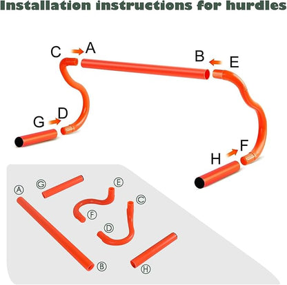 Agility Hurdles Detachable Speed Hurdles Spliced Agility Training Equipment for Soccer, Basketball and Track Drills