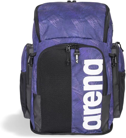 ARENA Spiky III Backpack 45 Swimming Athlete Sports Gym Rucksack Large Training Gear Equipment Swim Bag for Men and Women, 45 Liters, Team Energy Plum
