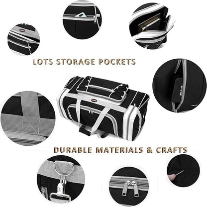 Travel Duffle Bags for Men 26" Black Weekender Over Night Carry On Bag, Lightweight Extra Large Oxford Duffel Gym Sturdy Luggage Water-proof foldable Holdall